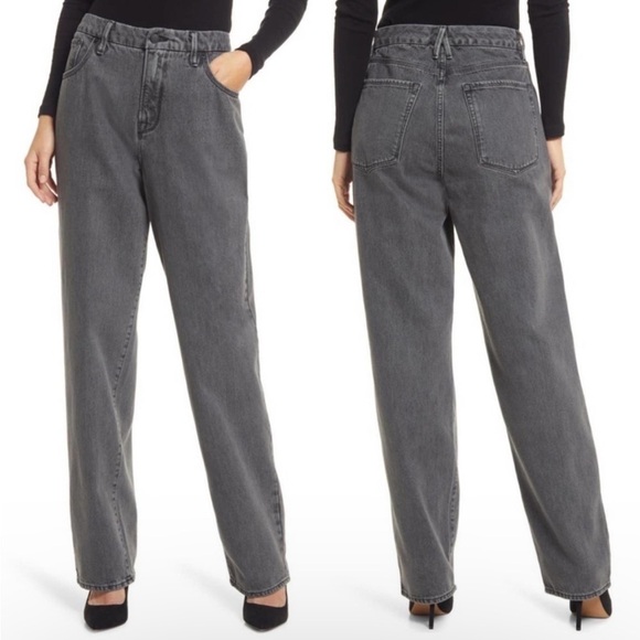 Good American 90s high rise loose fit jeans in a gray color size 6/28 - Picture 2 of 9